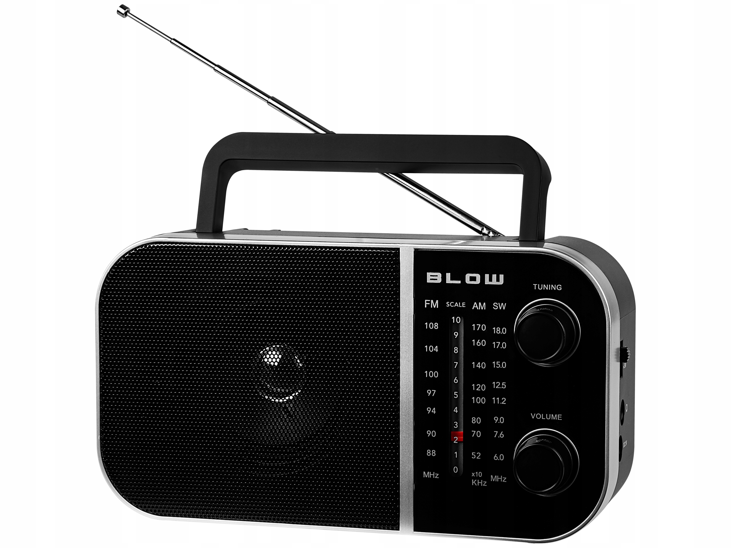 RADIO KUCHENNE 230V PRZENOŚNE BUDOWLANE NA BATERIE R20 KABEL ANTENA ZESTAW Radio AM FM SW