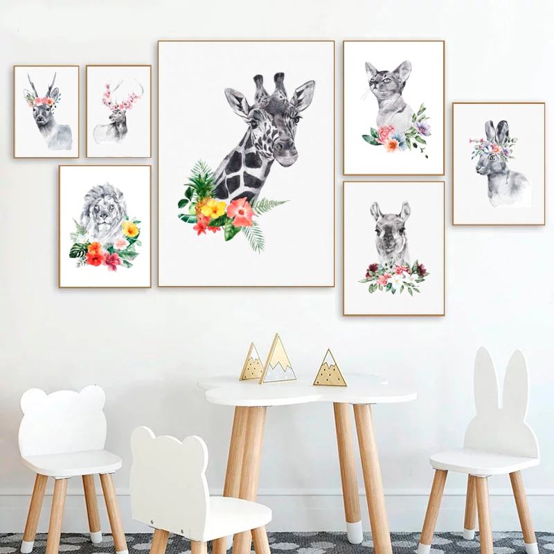 Grafiki Akwarele Zwierzęta Dla Dzieci Żyrafa A3 Marka inna