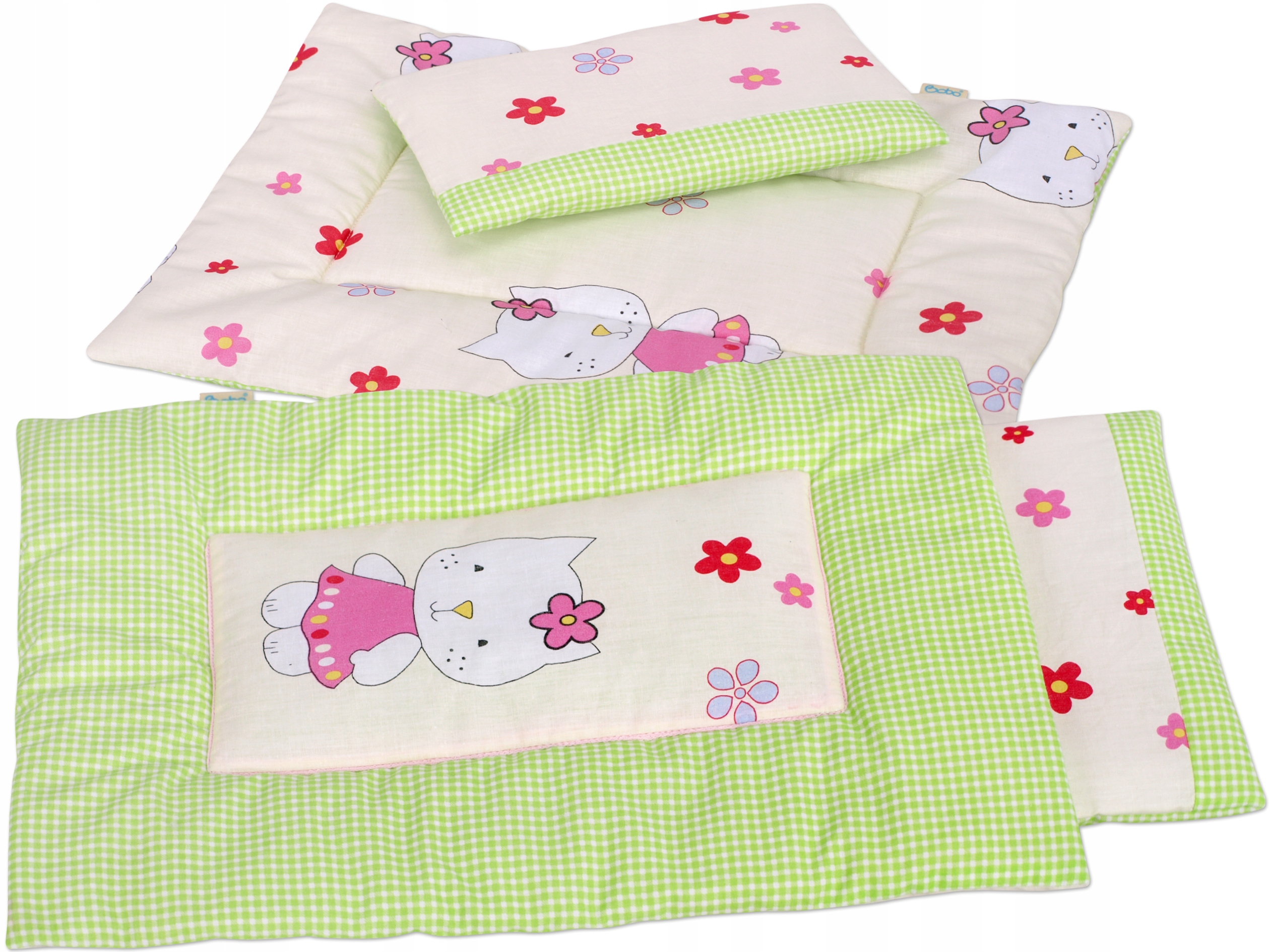 Pościel dla lalki pościele BOBO aplikacja bawełna