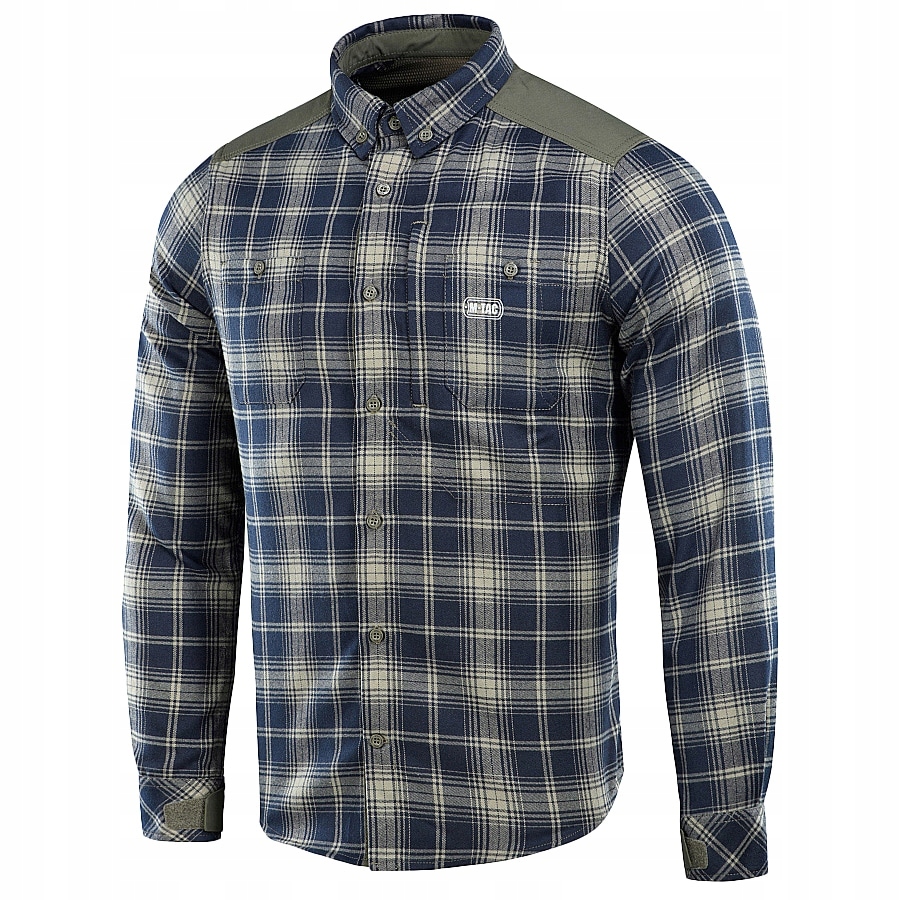 Kostkovaná košile s dlouhým rukávem M-Tac Redneck Shirt Olive/Navy Blue M