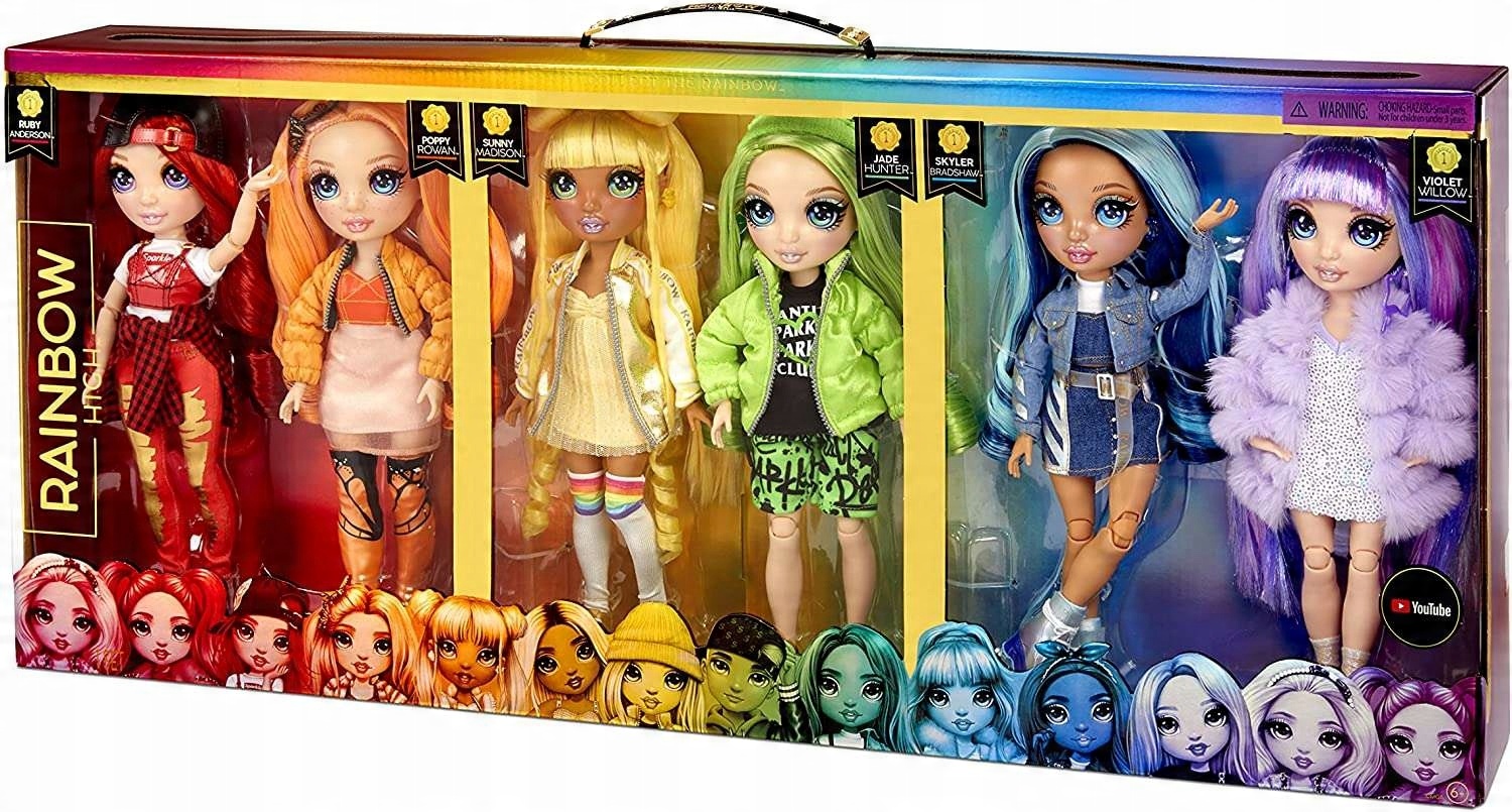 

Rainbow High Duży Zestaw 6x Lalek Lalka Kolekcja