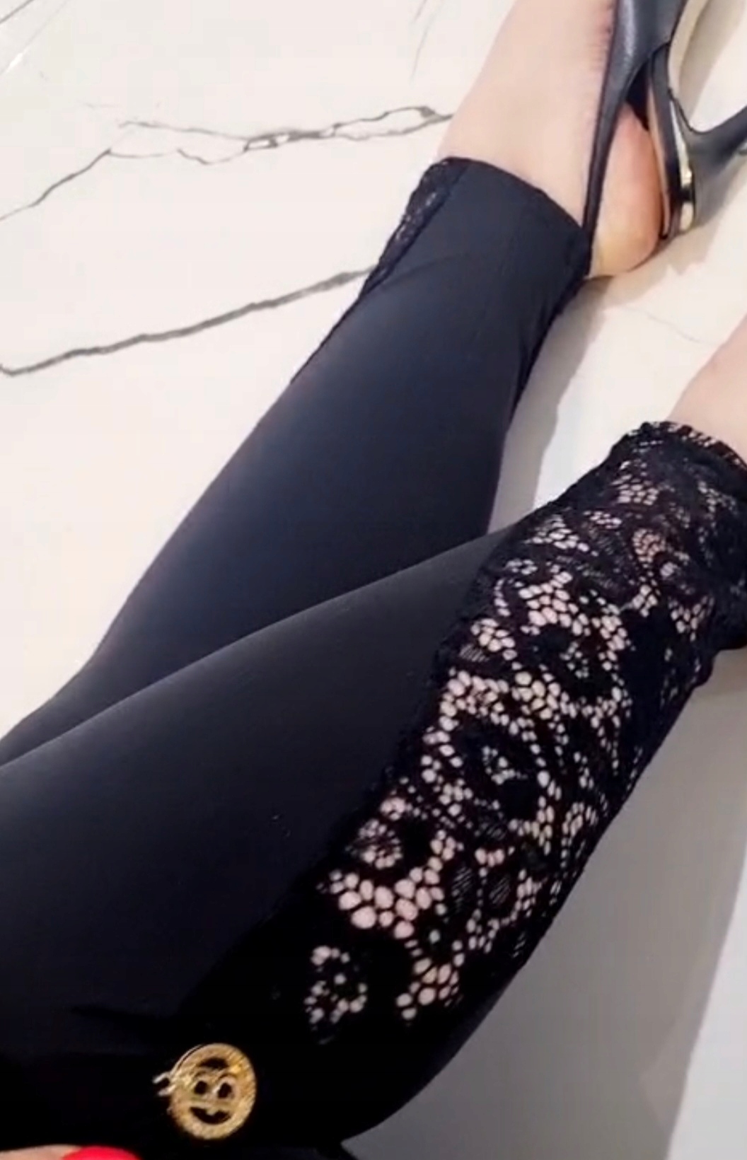 Klasické Legíny My Luxe Vel. 2 Krajka L