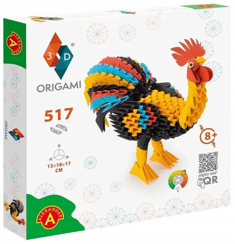 ALEXANDER kreatívna sada pre remeselné výrobky ORIGAMI PRÁCA PAPIER 3D KOGUT
