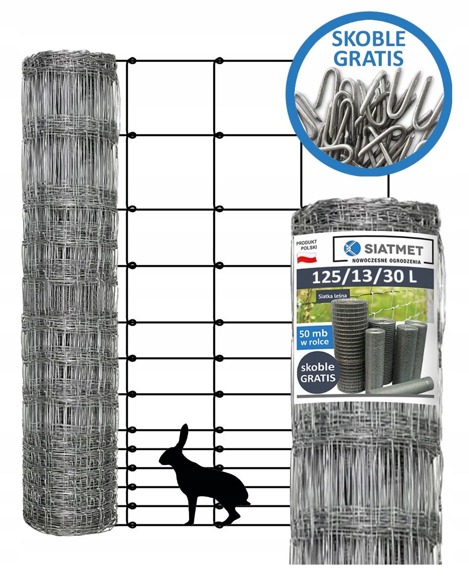 Siatka ogrodzeniowa leśna 125/13/30 L 50 m
