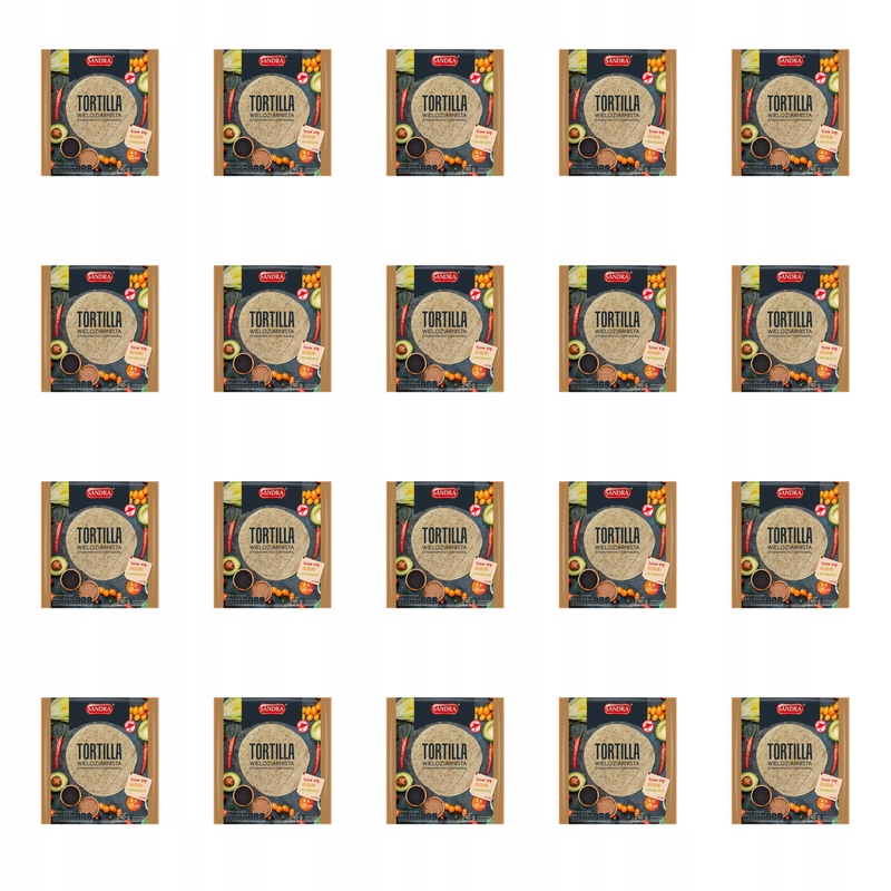 Sandra Tortilla vícezrnná len a černucha 25 cm 4 ks 240 g X20