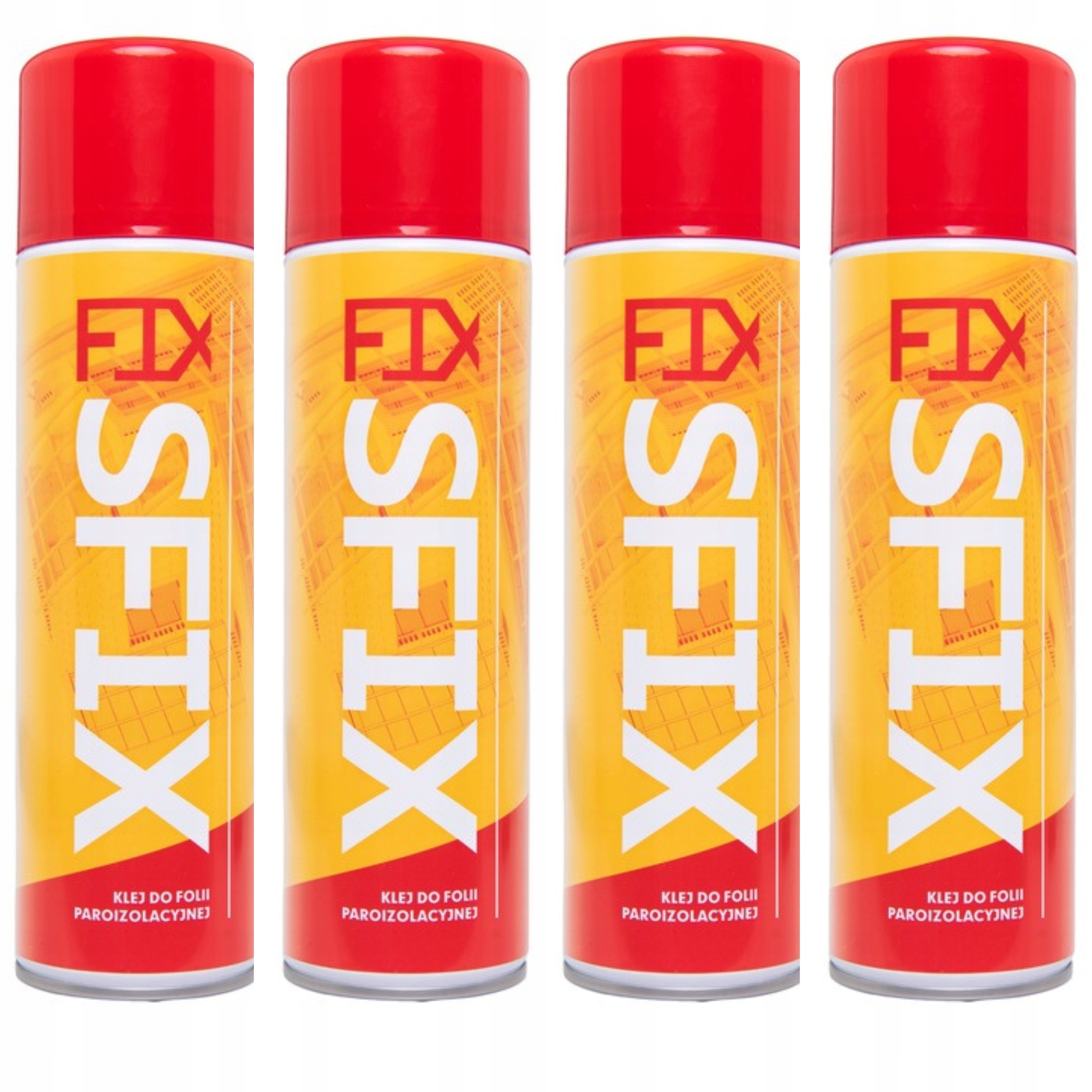 4X Sfix Klej Do Folii Paroizolacyjnej Sekundowy Spray Do Paroizolacji 500ml