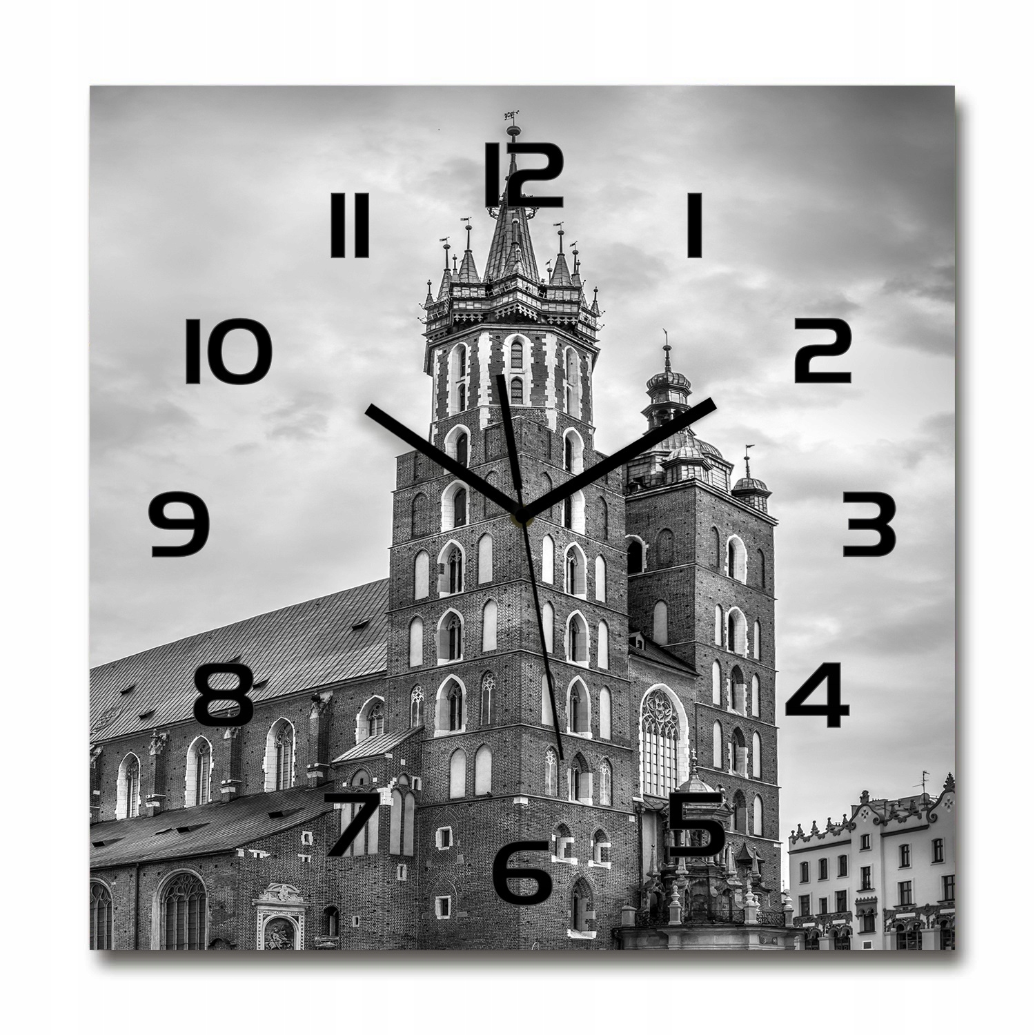 

Duży zegar szklany do salonu Kraków Polska 60x60cm
