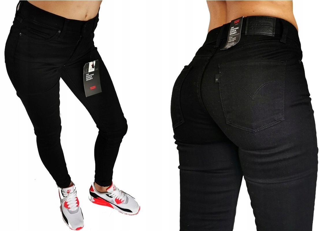 úzké nohavice Levi's 310 Shaping Skinny W31 L32 31x32 černé Premium