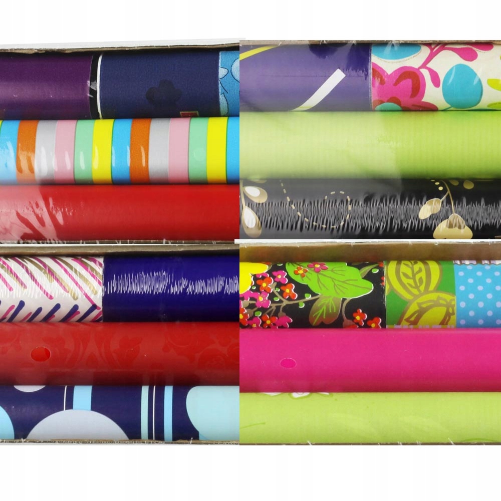 Papier ozdobny prezentowy 4 wzory 3,42m2 MIX4 Kod producenta MIX4