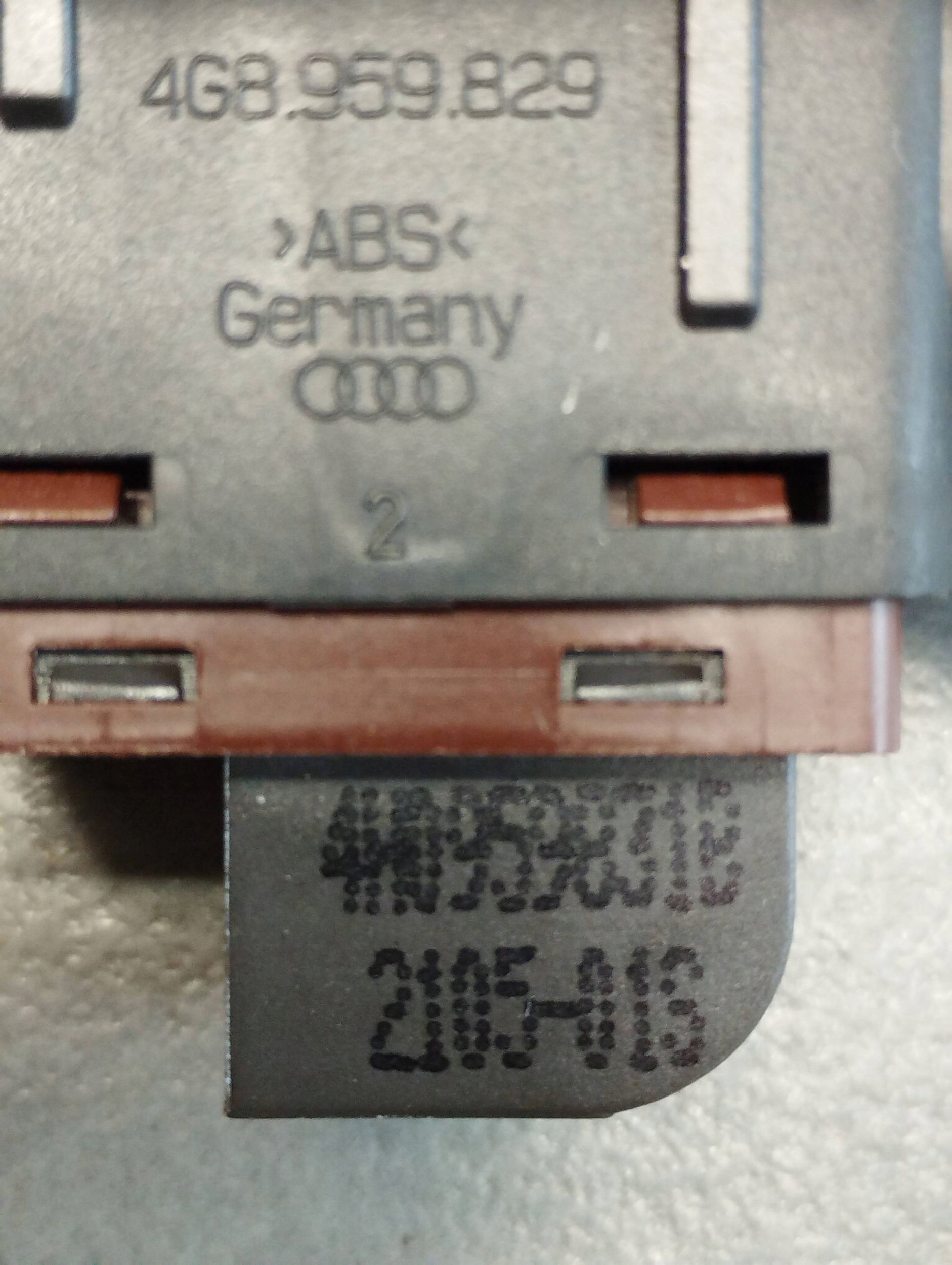 Audi A7 4G 2016 opening control switch bonnet 4H0959831B