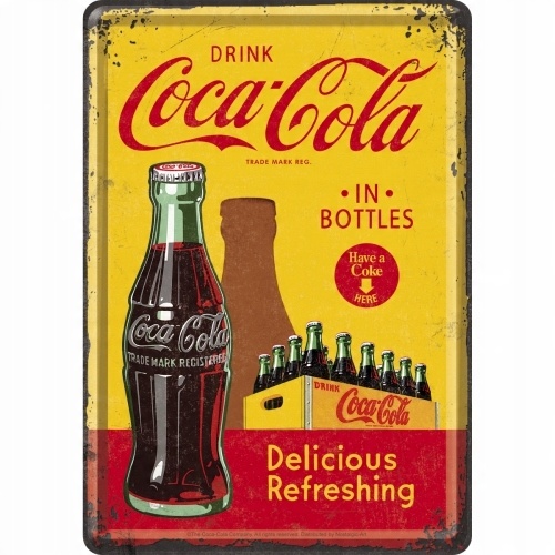 

Pocztówka karta Coca-cola gift metalowa