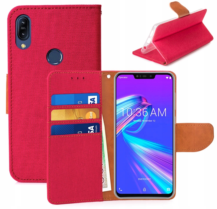 

Etui Portfel Canvas do Asus Zenfone Max M2 ZB663KL
