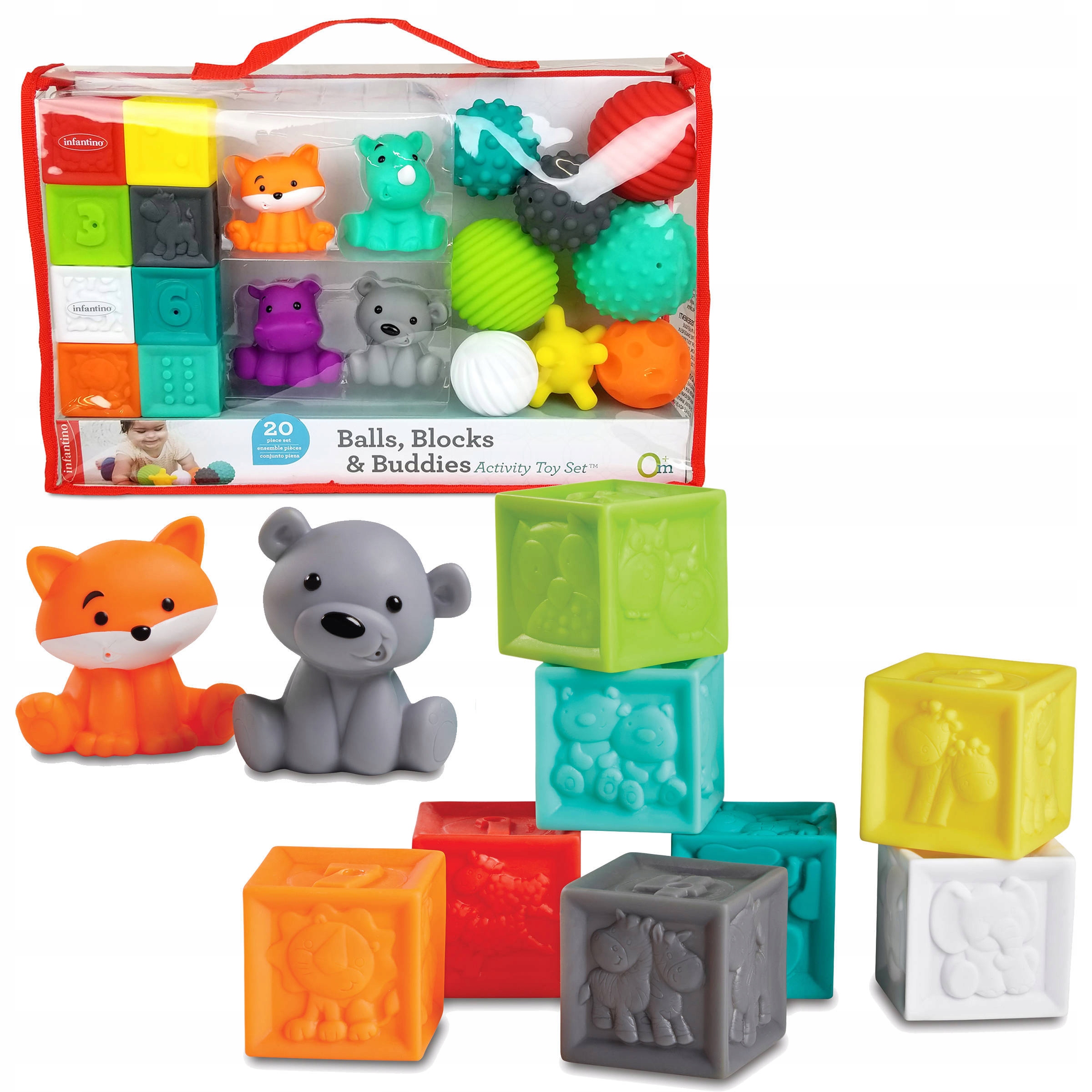 

Piłki Sensoryczne Miękkie Klocki 20 szt Infantino