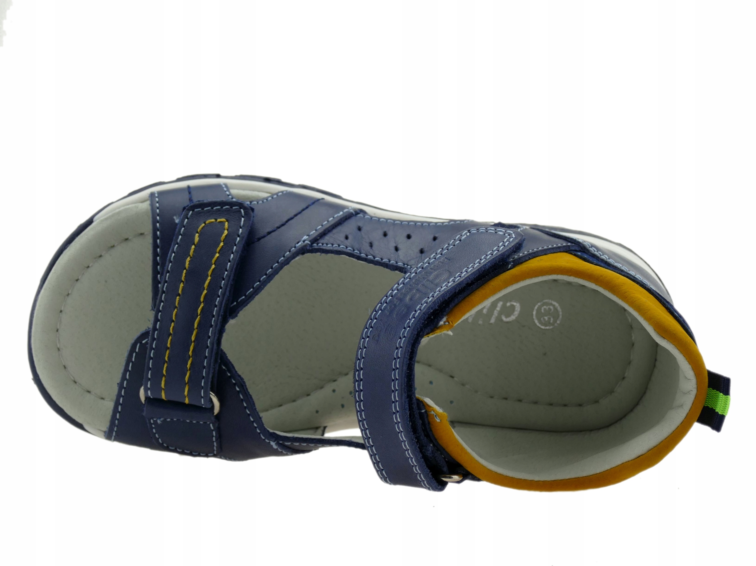 SANDAŁY CHŁOPIĘCE SKÓRZANE BUTY DZIECIĘCE RZEPY 35 Rozmiar (new) 35