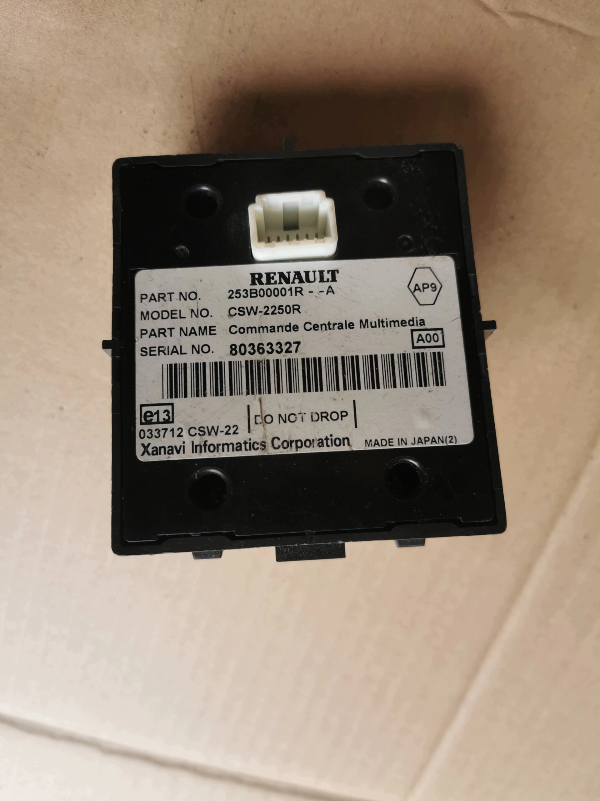 RENAULT LAGUNA III switch PANEL NAVI 253B00001R 80363327 CSW-2250R