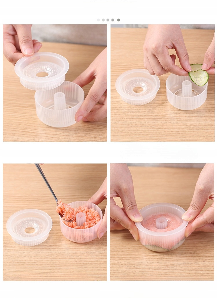 FORMA DO PIECZENIA OKRĄGŁA WYCISKACZ DO SUSHI BIAŁA Marka bez marki