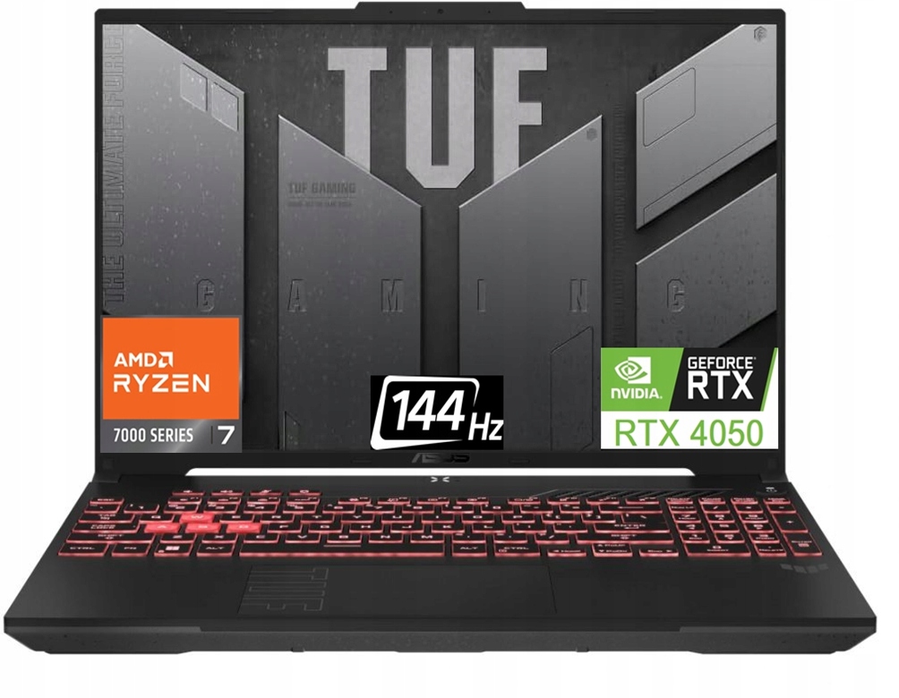 Notebook Asus Tuf Gaming A16 16"FHD+ 144Hz Ryzen 7 7445HS 16GB SSD1TB RTX4050