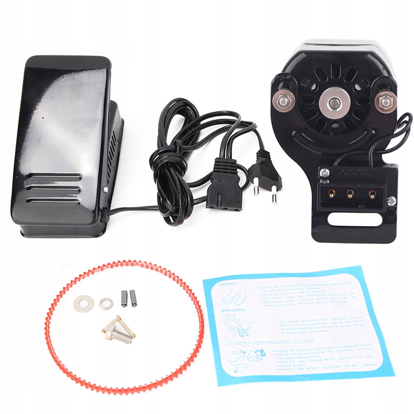 Motor Šicího Stroje S Pedálem Pro Domácí Použití 100 W Černý