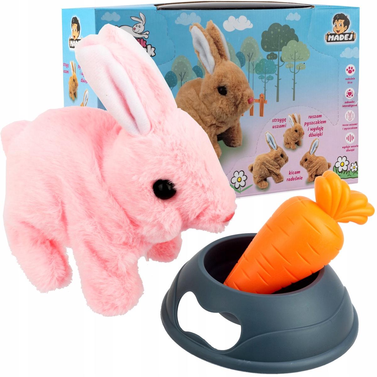 

Królik z marchewką Interaktywny Kica Rusza uszami