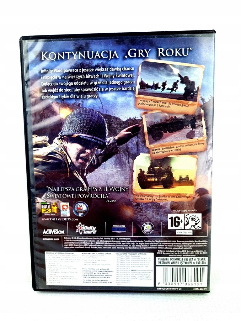 CALL OF DUTY 2 II PC POLSKIE WYDANIE PL EAN (GTIN) 5903034003472