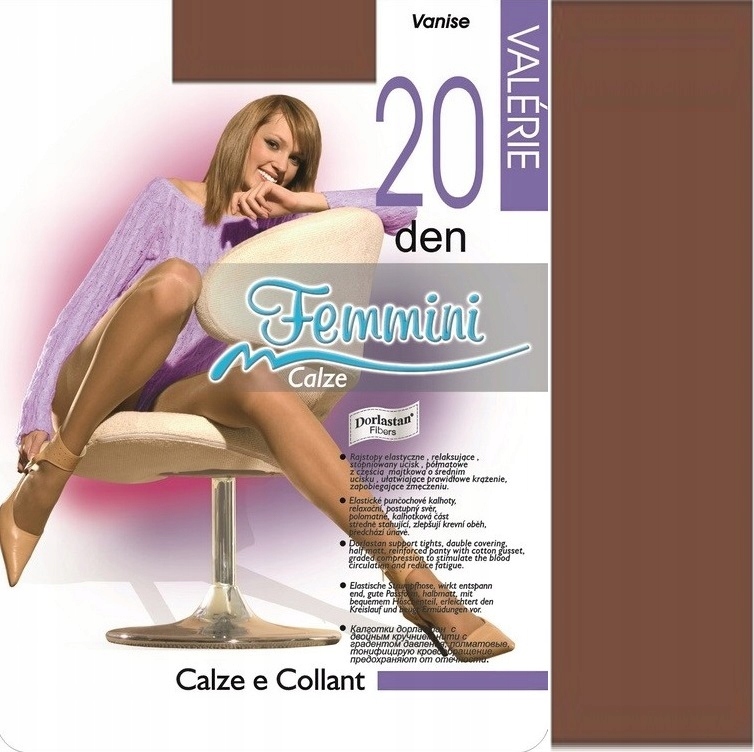 

Femmini Valerie 20den rajstopy lycra bronzo 4