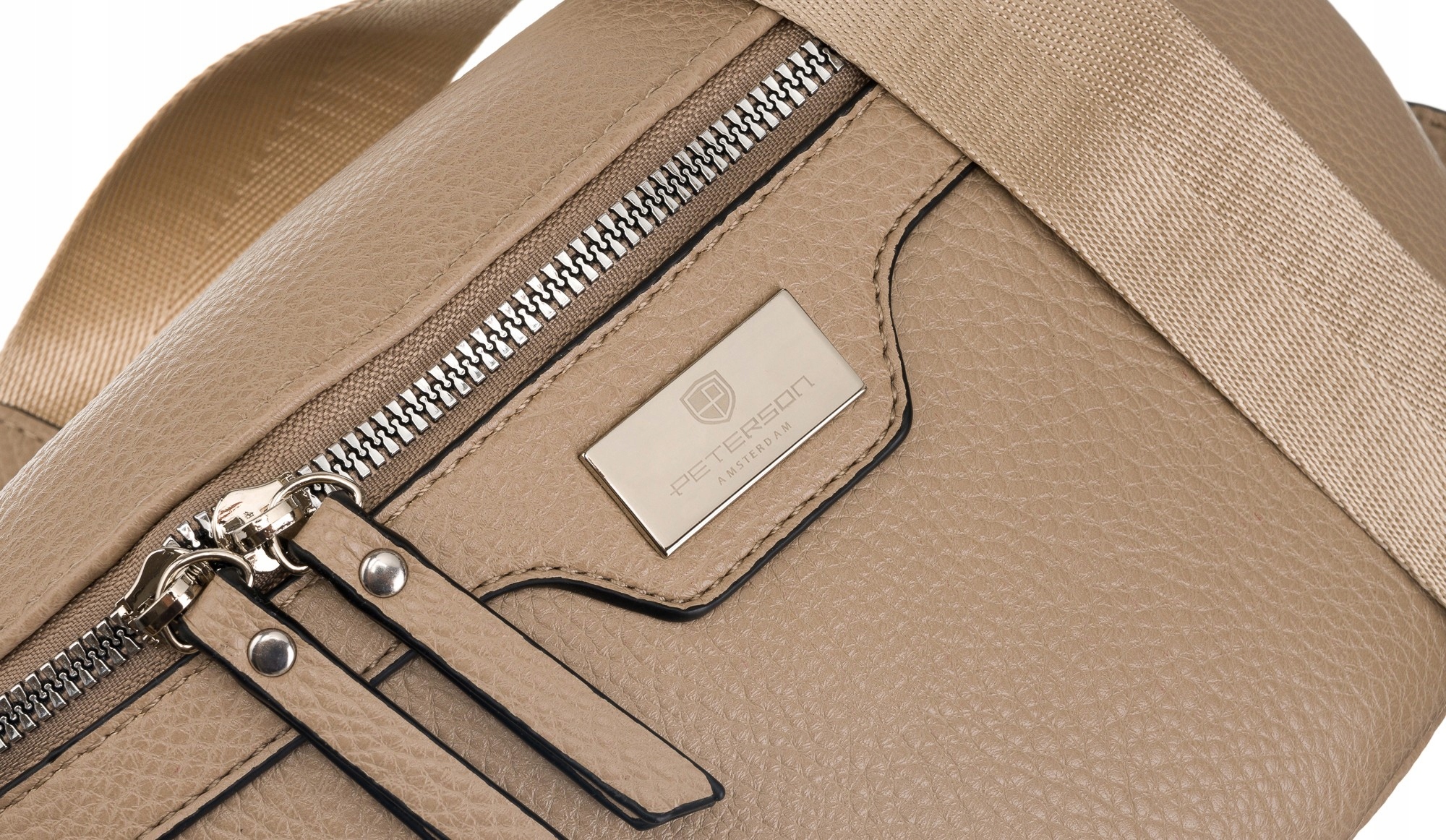 PETERSON pojemna saszetka nerka damska na ramię Materiał dominujący skóra ekologiczna