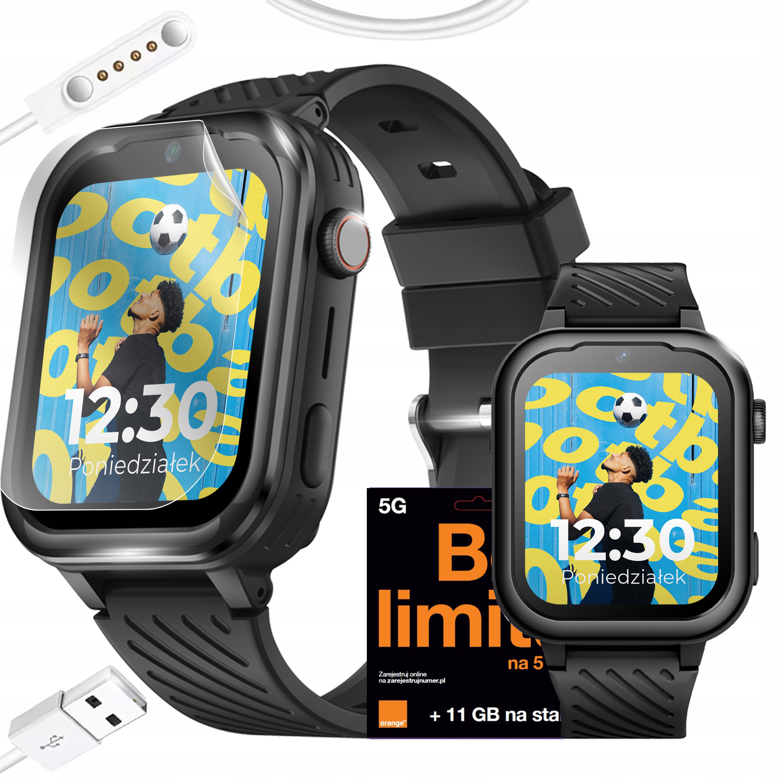 SMARTWATCH ZEGAREK DLA DZIECI TELEFON 4G ROZMOWY SMS Z GRAMI POLSKIE MENU