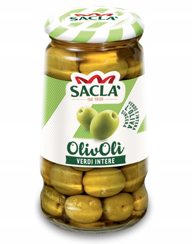 Levně Zelené olivy celé – Sacla 300 g