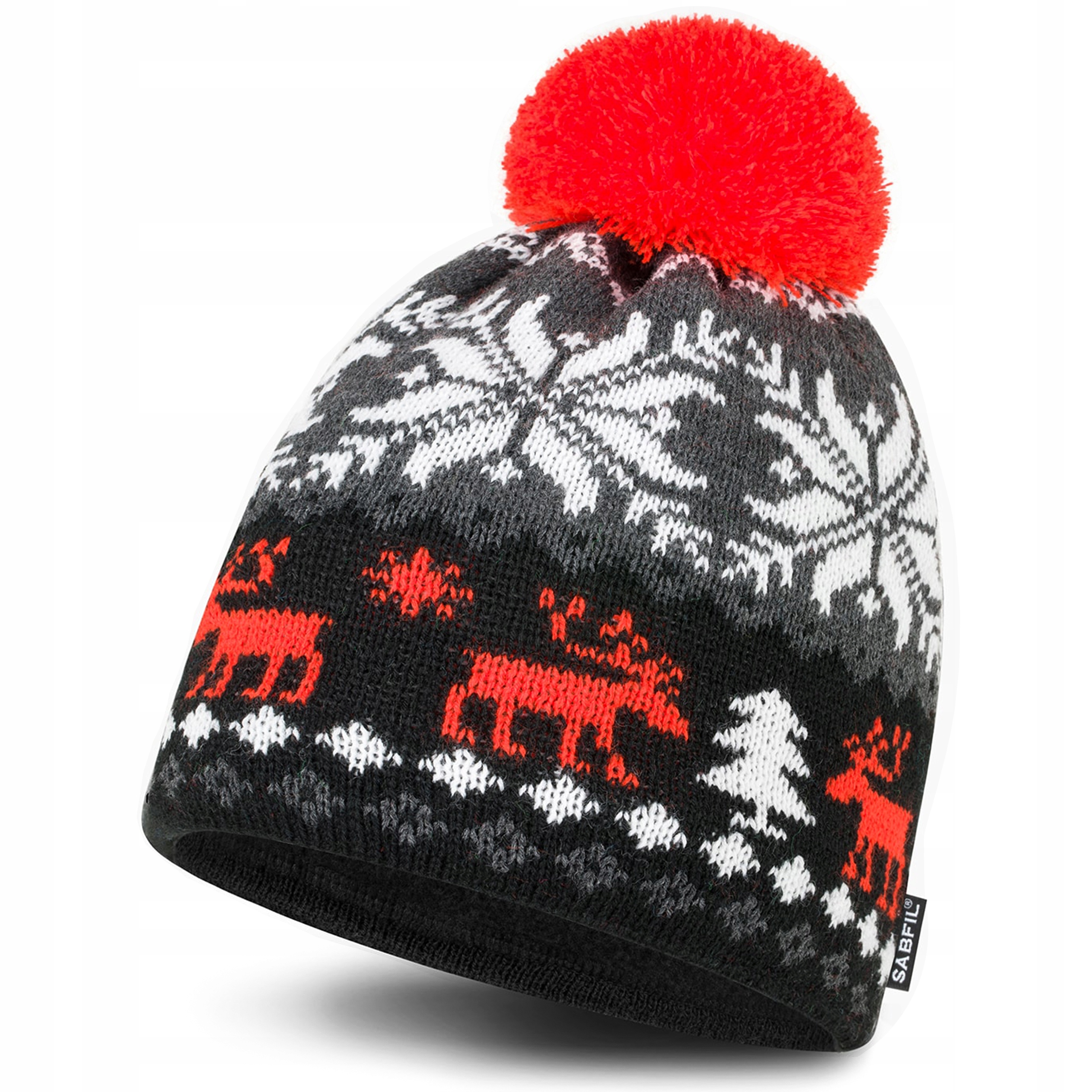 

Modna Czapka Zimowa z Pomponem i Polarem