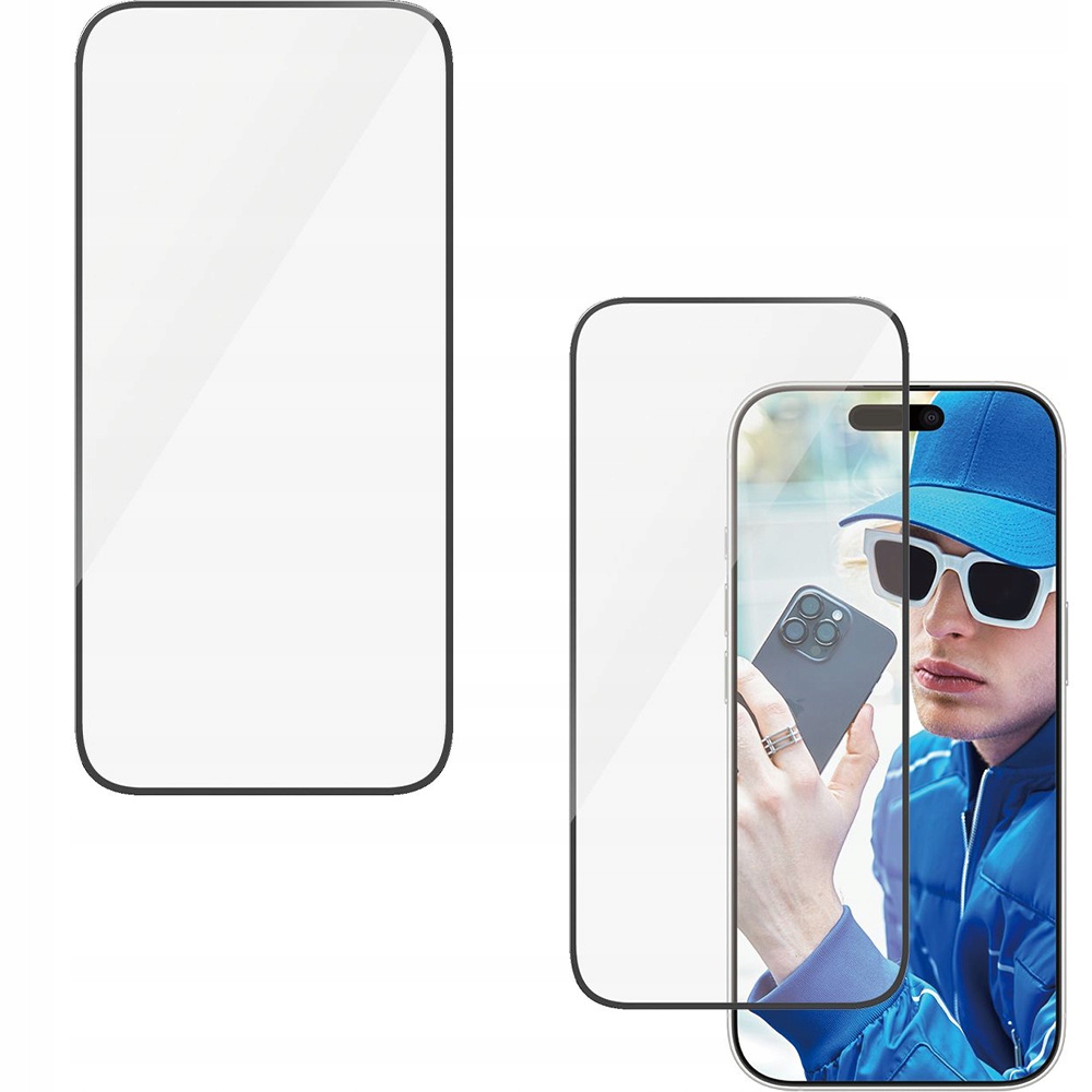 Tvrzené sklo PanzerGlass pro iPhone 16 Pro s aplikátorem, silné a odolné