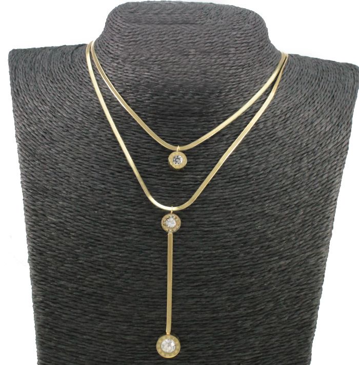 

Naszyjnik Złoty Żmijki Double Stal Chirurgiczna