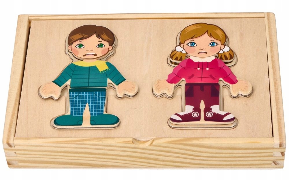UBIERANKA MAGNETYCZNA DZIECI ŚWIATA KLOCKI PUZZLE