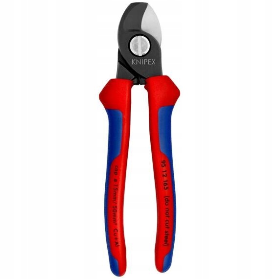 Knipex kleště na kabely 165mm, brynýrované, vicesložková rukojeť, 9512165