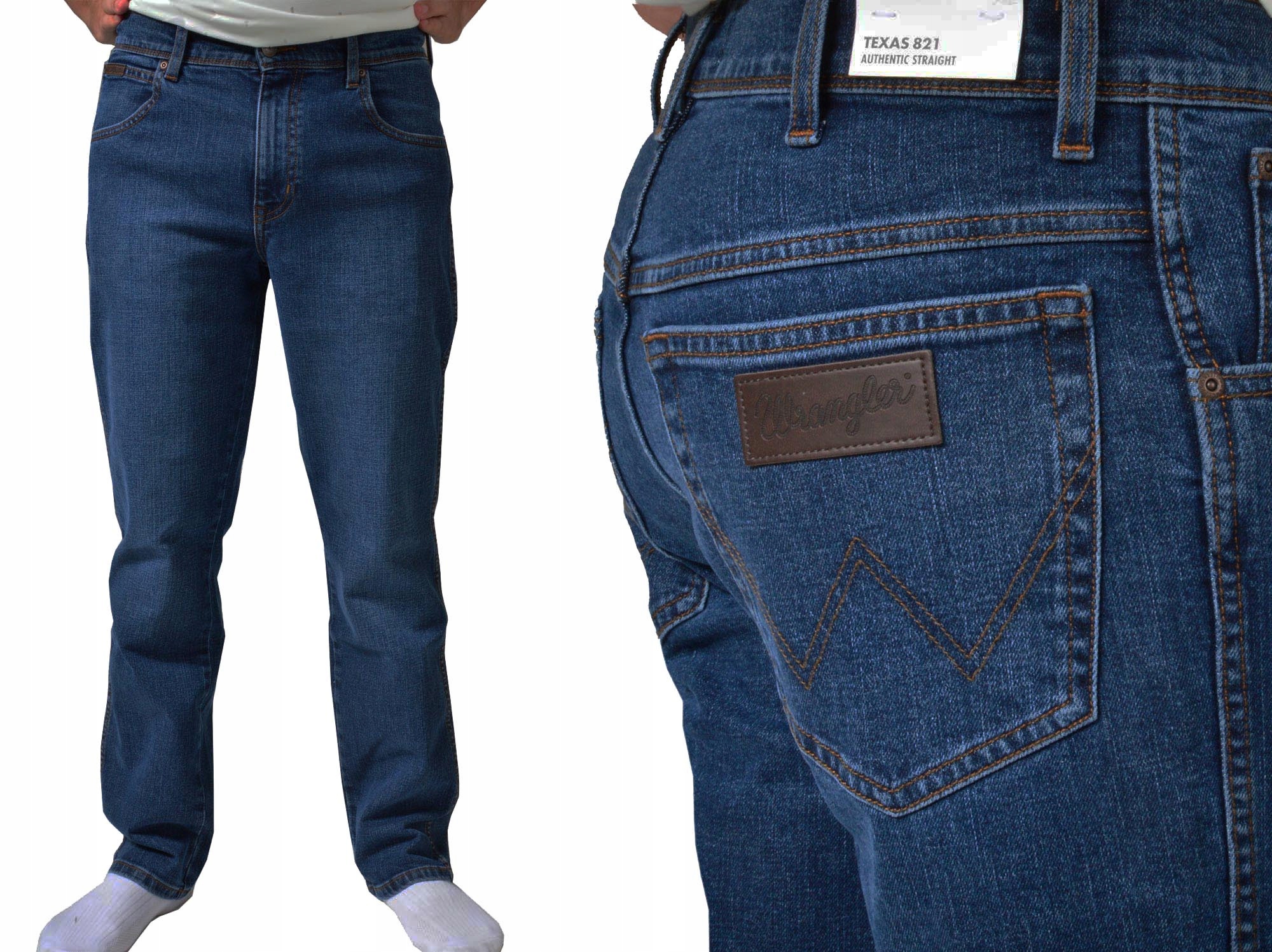 

Wrangler Spodnie Texas męskie jeans proste W34 L30