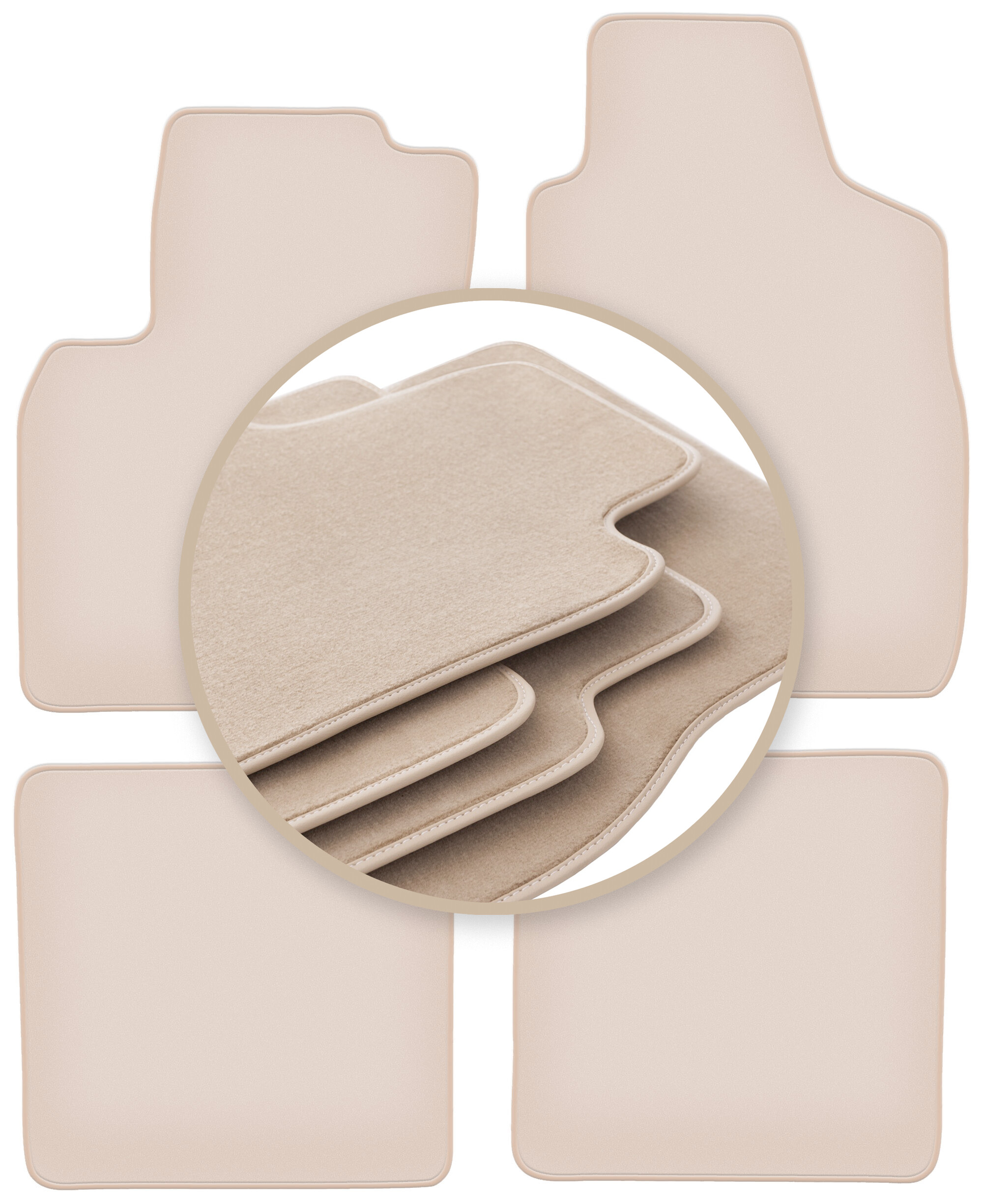 Velúrové koberčeky 10 mm Premium pre: Fiat Panda II hatchback 2002-2010