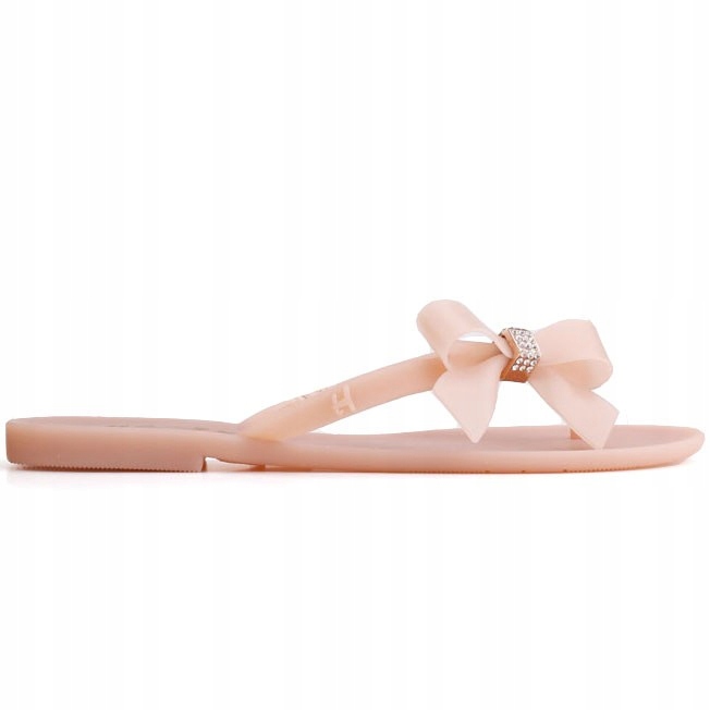 BEŻOWE KLAPKI DAMSKIE BASENOWE JAPONKI PŁASKIE MELISKI BUTY DOMOWE