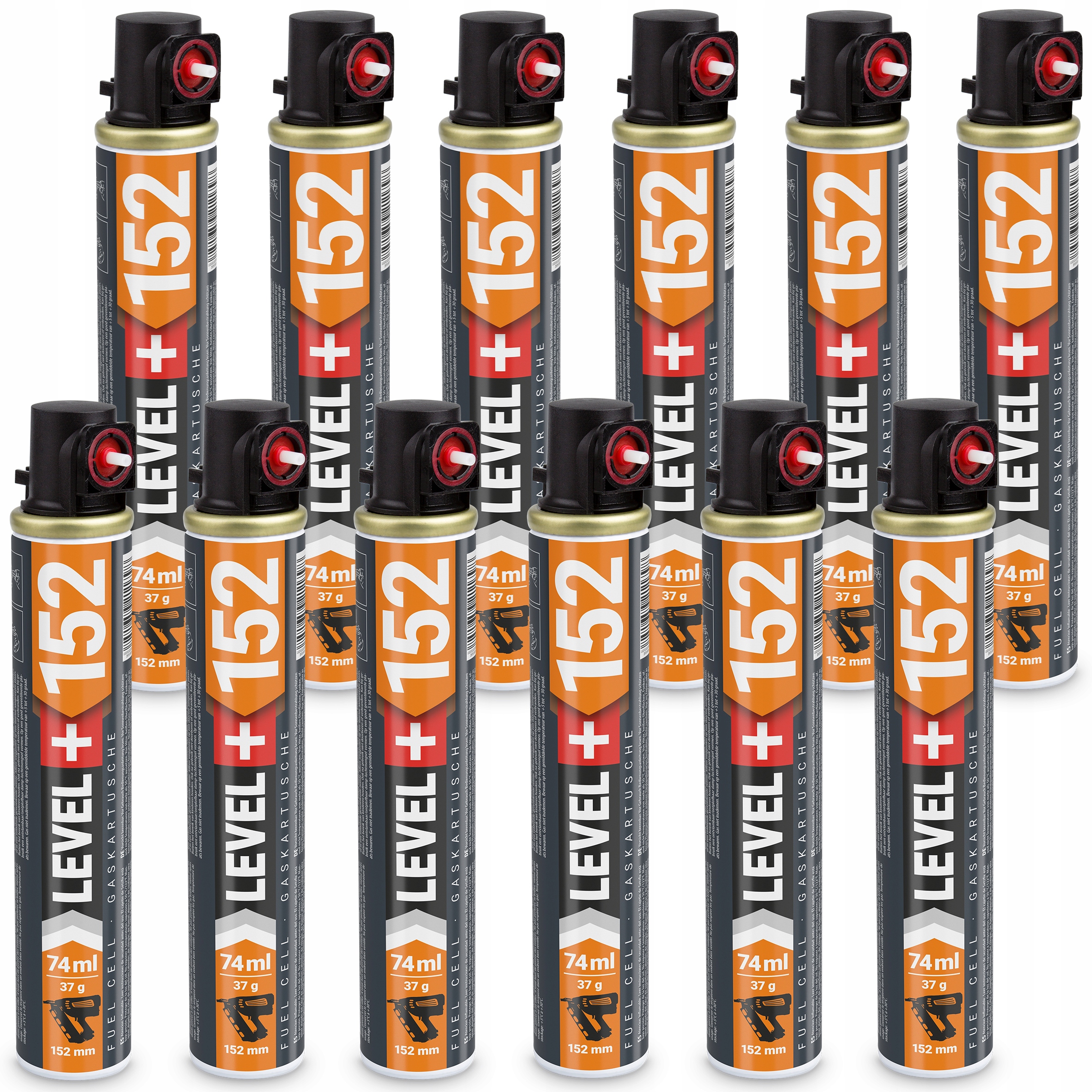 

Gaz do Gwoździarek 12 szt 152mm 74ml 40g L+152