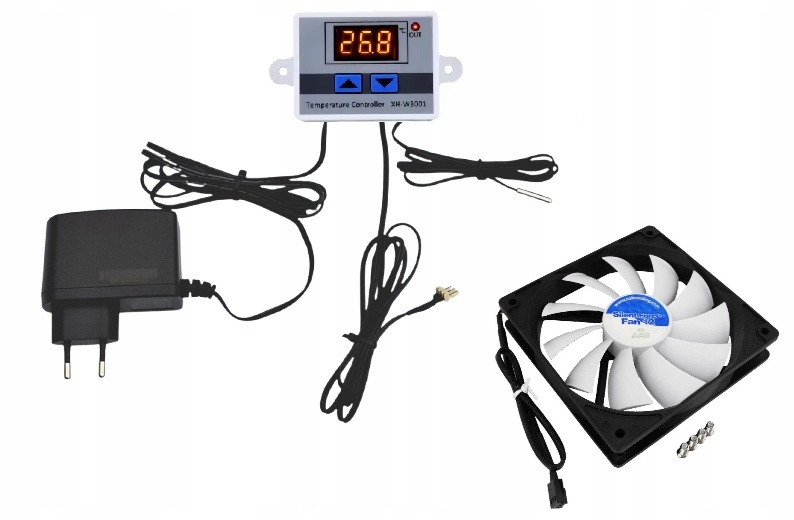 Zasilacz Z Termostatem Elektronicznym I Cichym Wentylatorem Komplet 1b