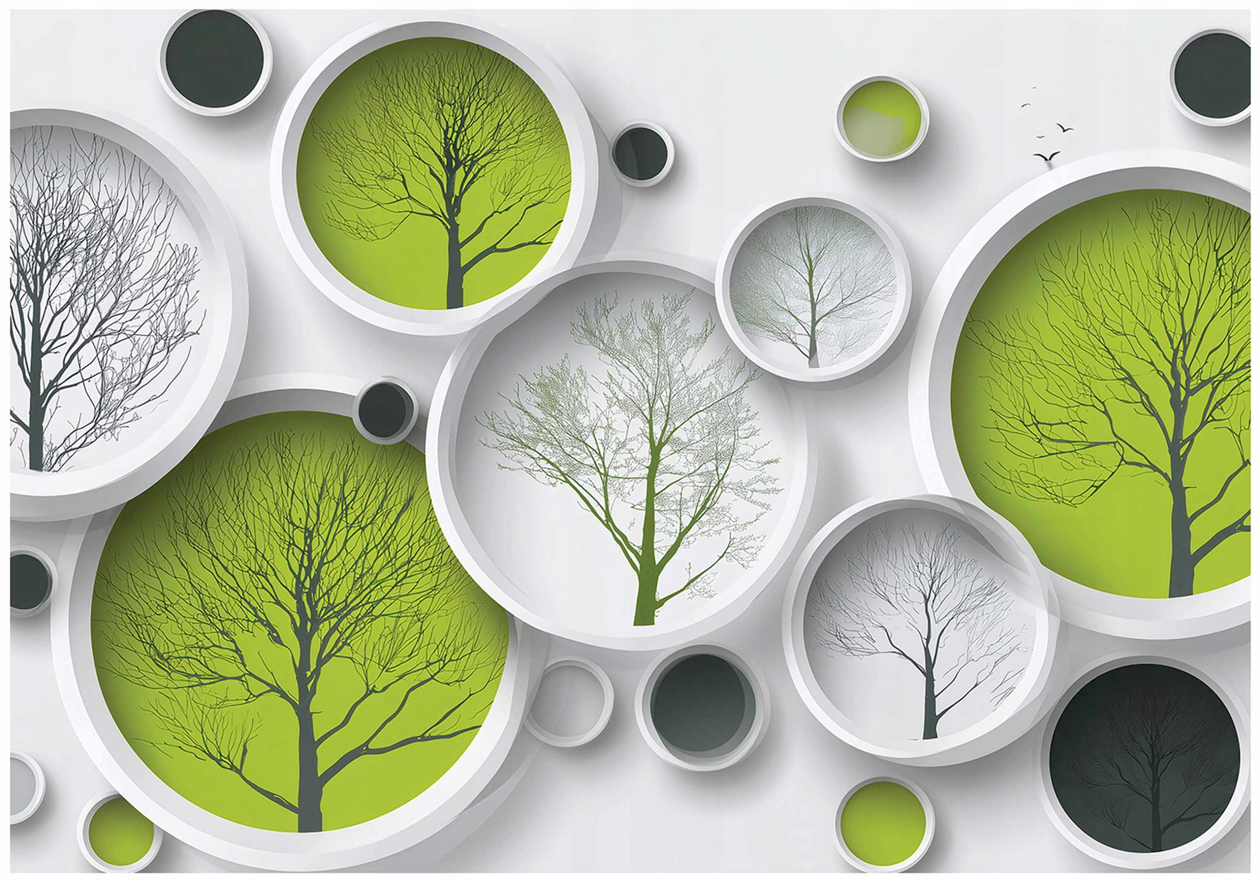 Fototapeta Abstrakce 3D Stromy Geometrie Na Zeď Ložnice Obývací Pokoj 400x280