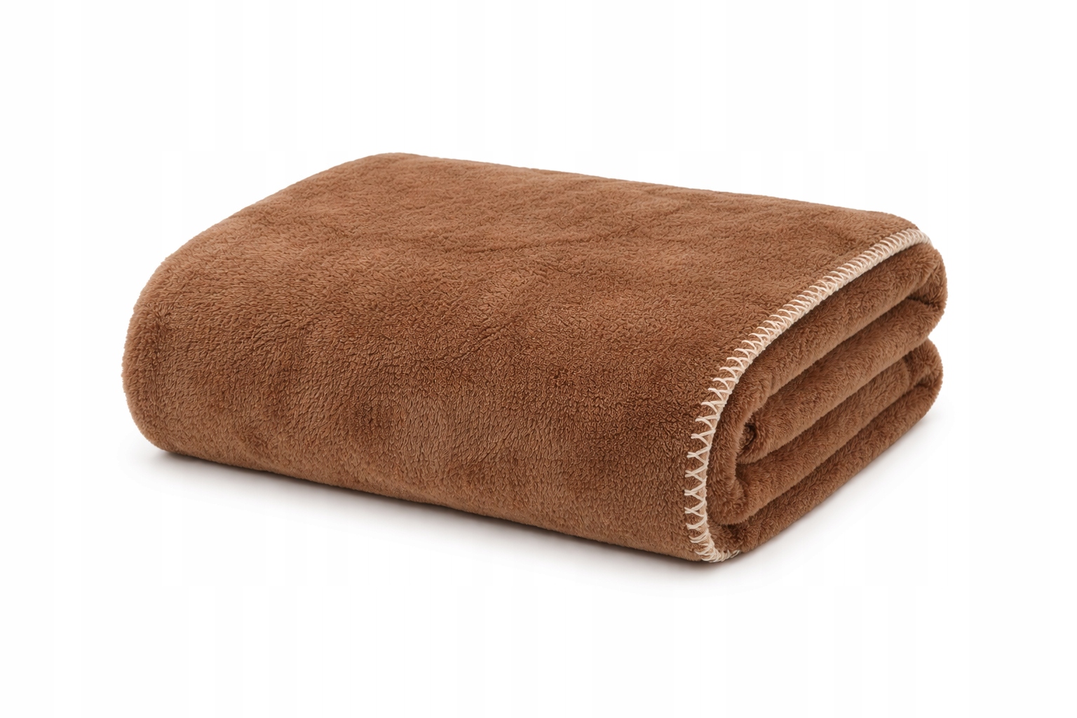 Teplá měkká hladká deka 140x200 MrTowel 400 g/m2 Hnědá