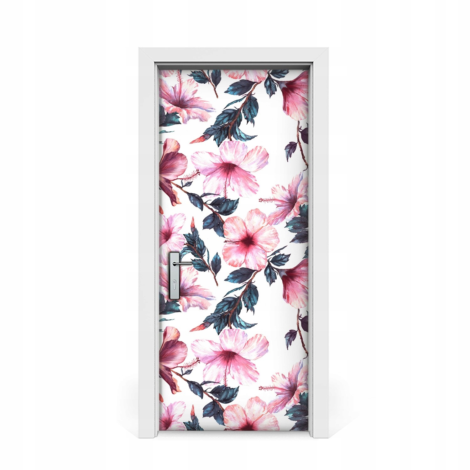 

Naklejka na drzwi Różowe kwiaty hibiskusa 85x205