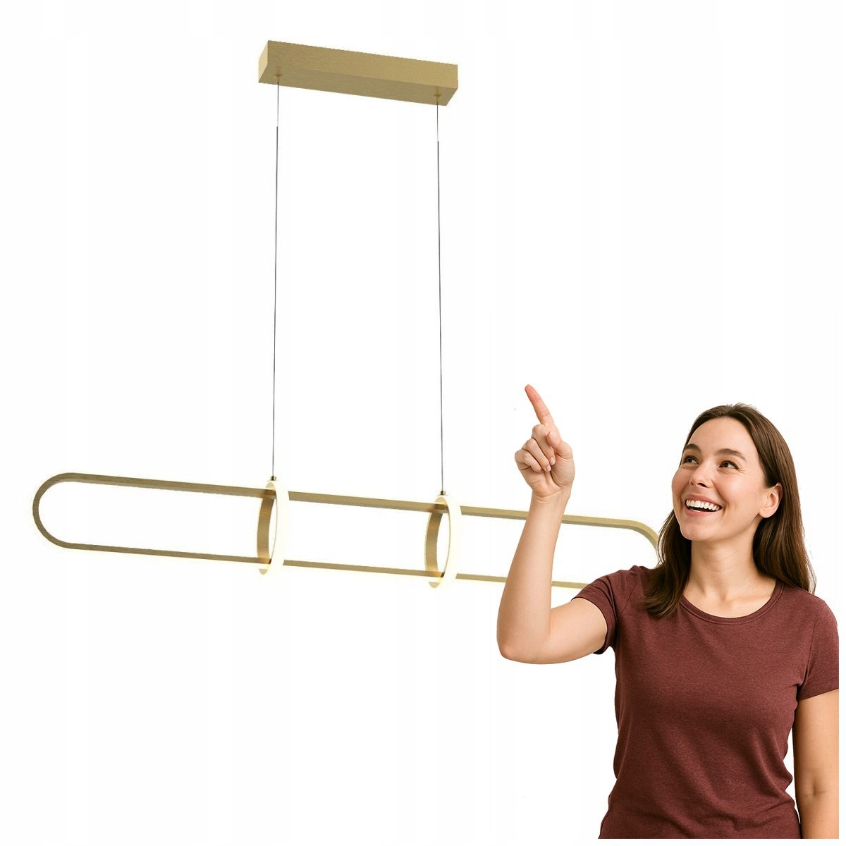 Moderná závesná lampa Cerrila zlatá Italux