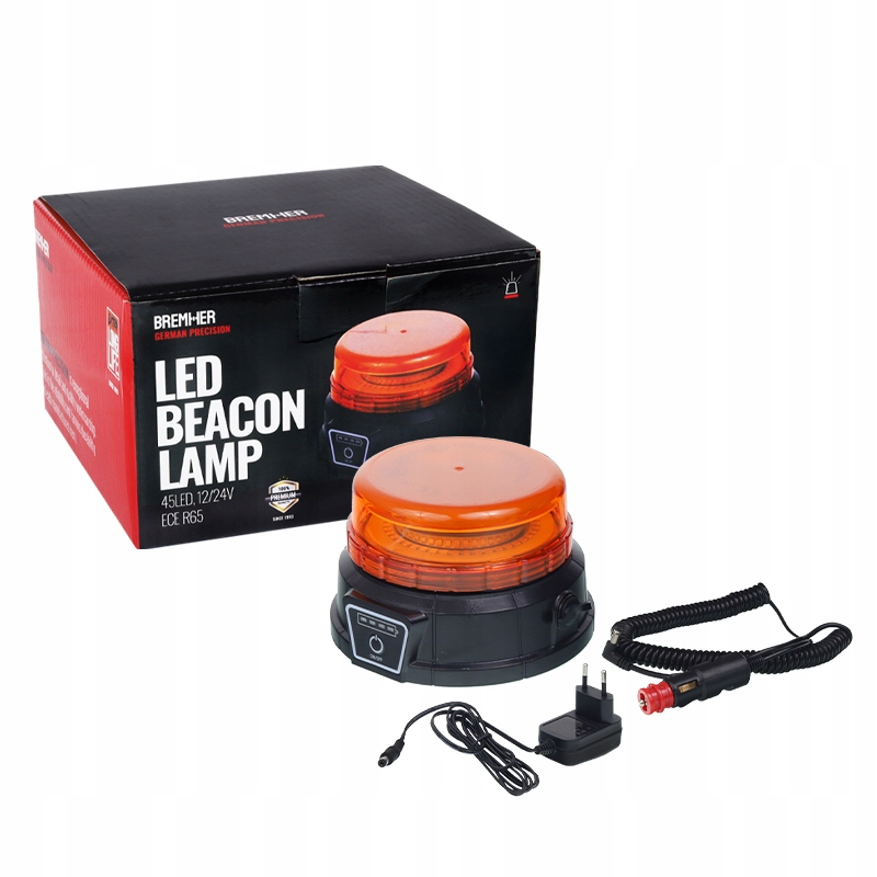 Výstražná lampa Kohout Bezdrátová Plochá Magnet 45 Led 12/24V Ece R65