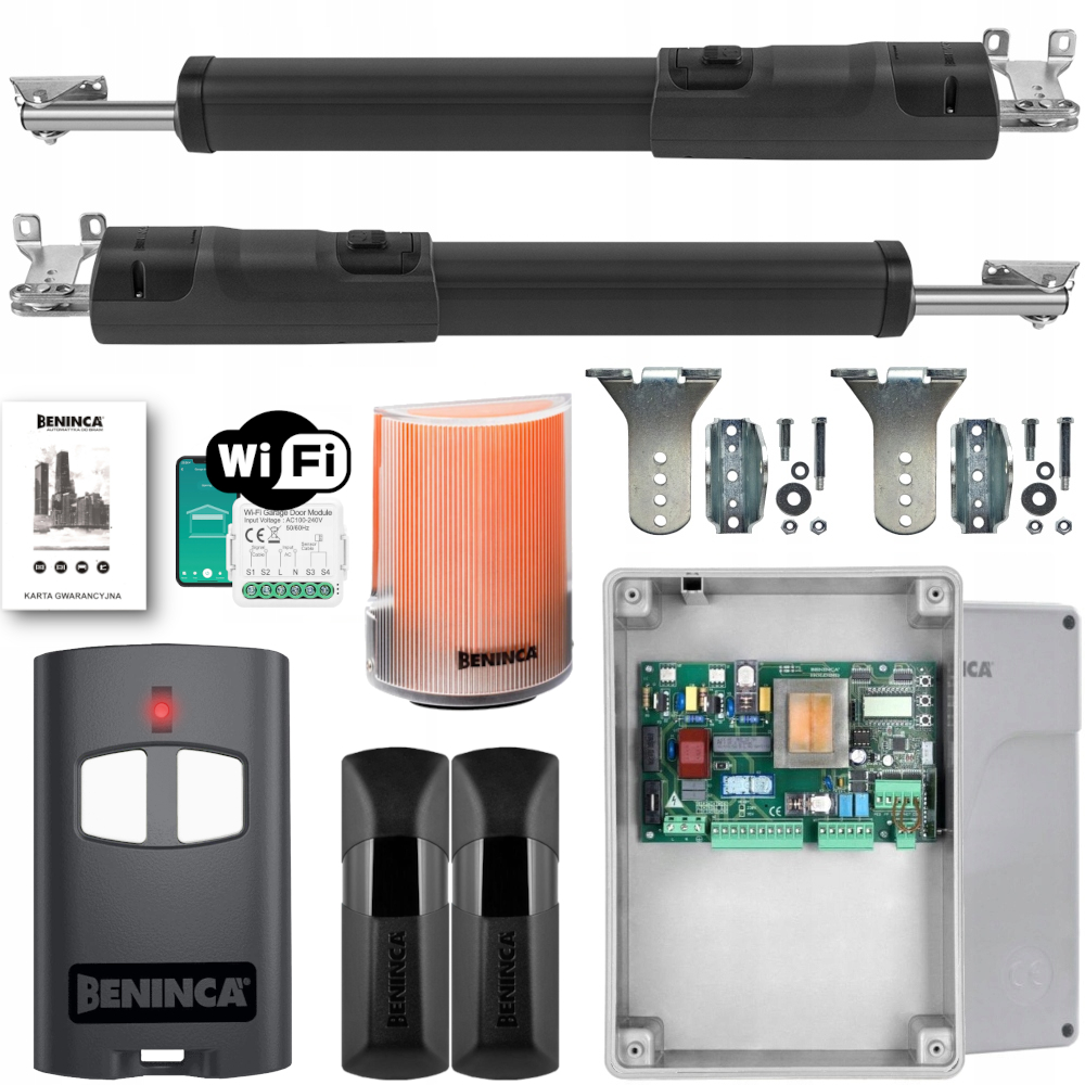 Beninca KTOM40M.P Zestaw Napęd do 8m pilot Lampa Led WiFi jak Bob Tom 40