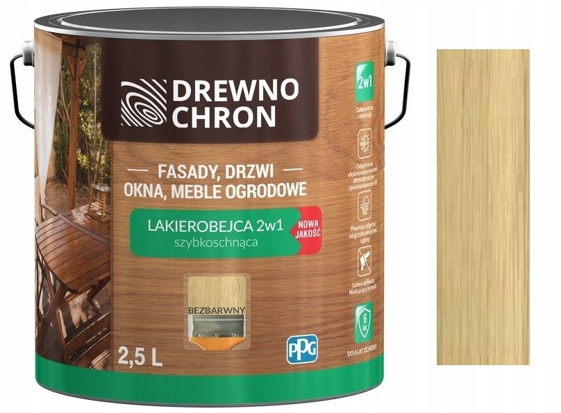 

Drewnochron Lakierobejca 2W1 Bezbarwna 2.5L