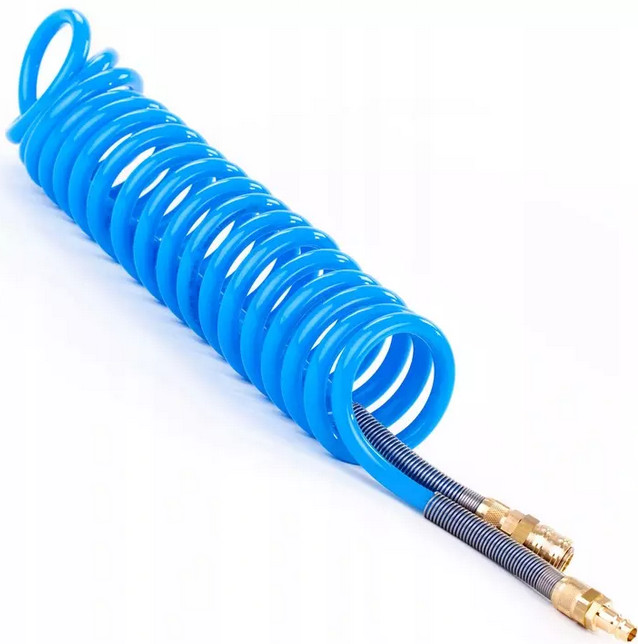 Przewód spiralny wąż PU 12x8 złączki RECTUS 15m