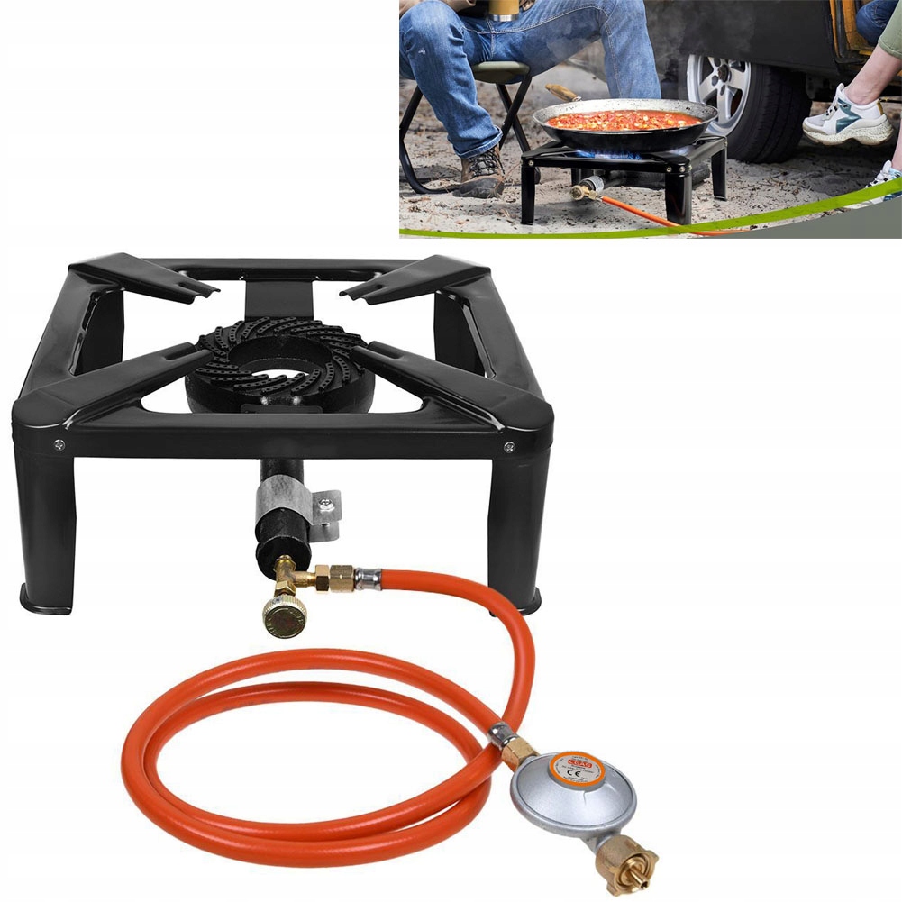 Plynová Stolička Litinový Hořák Na Láhve Turistický Vařič S Hadicí Reduktor
