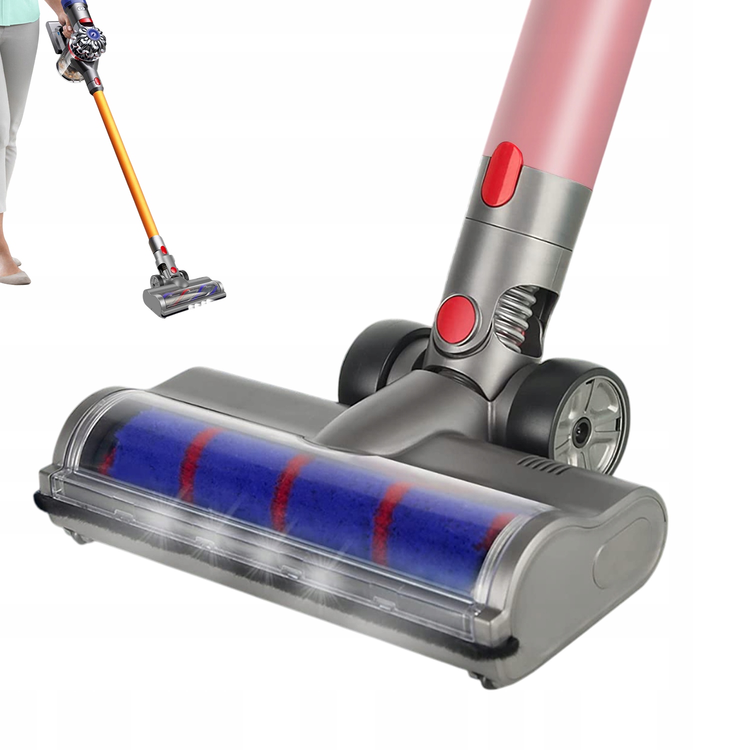 Kartáč 4 Led Turbo Válcový Turbokartáč Pro Vysavač V7 V8 V10 V11