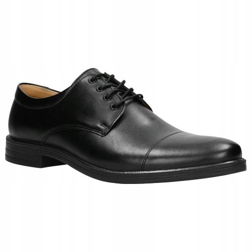 Buty Męskie Skórzane wizytowe Skóra Naturalna czarne Wojas r. 42
