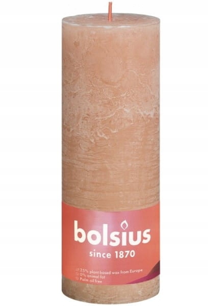 

Bolsius Rustic Shine Świeca pieńkowa 190/68 róż